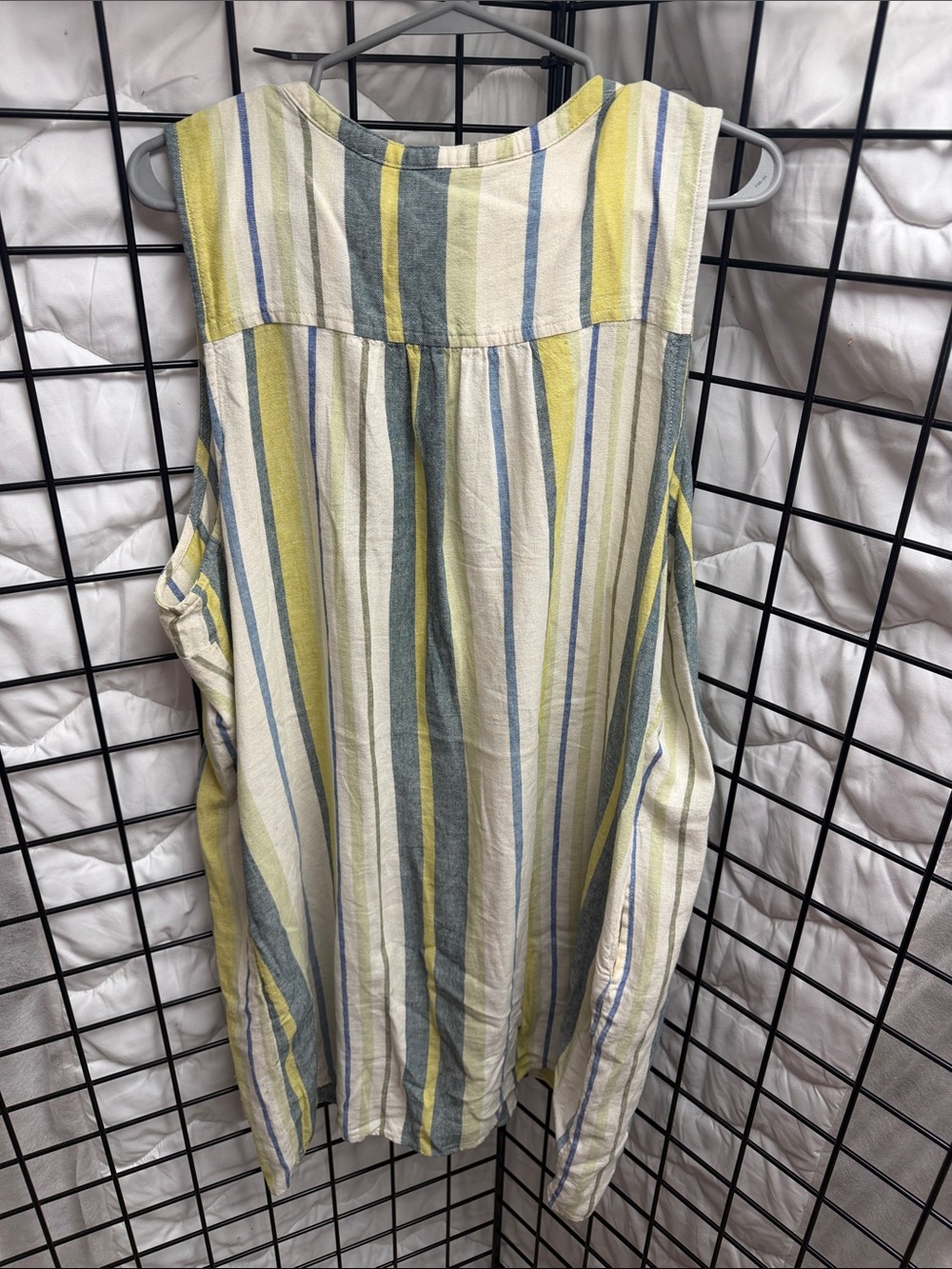 Sonoma Striped Sleeveless Tunic in Cream, Yellow & Blue - Picture 2 of 2